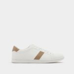 Sneakers with beige stripes